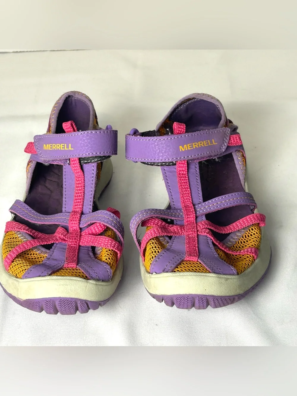 Merrell Dragonfly Sport Sandals Kids Youth Girls Size 3 M Purple/Orange